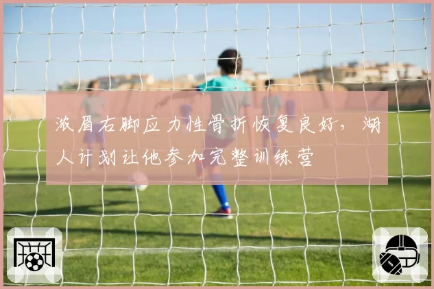 浓眉右脚应力性骨折恢复良好,湖人计划让他参加完整训练营